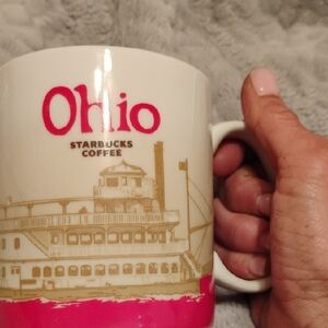 Starbucks Ohio Mug - Cream and Red